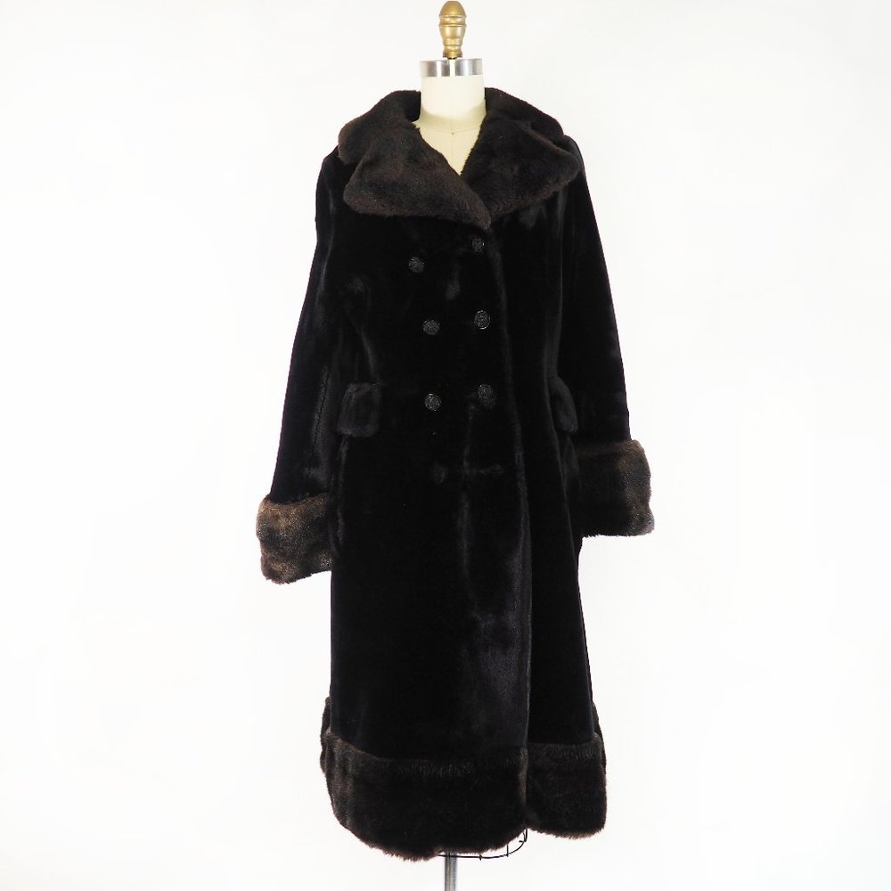 Borgazia Vintage 60s Faux Mink Fur Coat